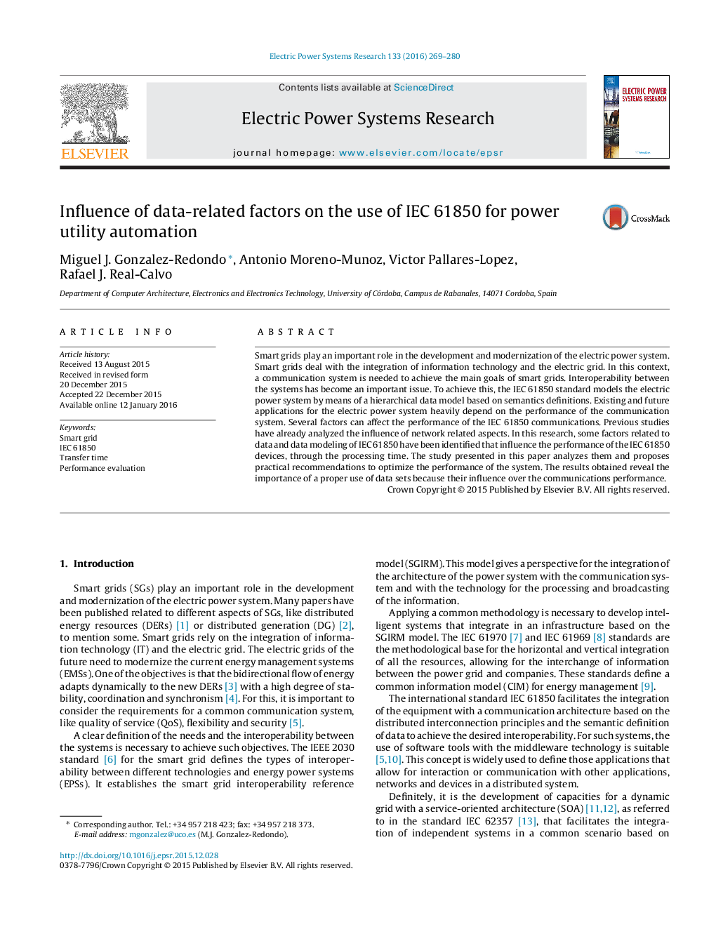 Influence of data-related factors on the use of IEC 61850 for power utility automation