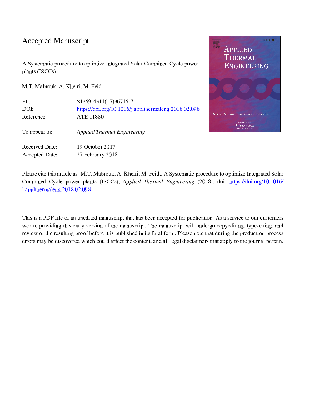 A systematic procedure to optimize Integrated Solar Combined Cycle power plants (ISCCs)