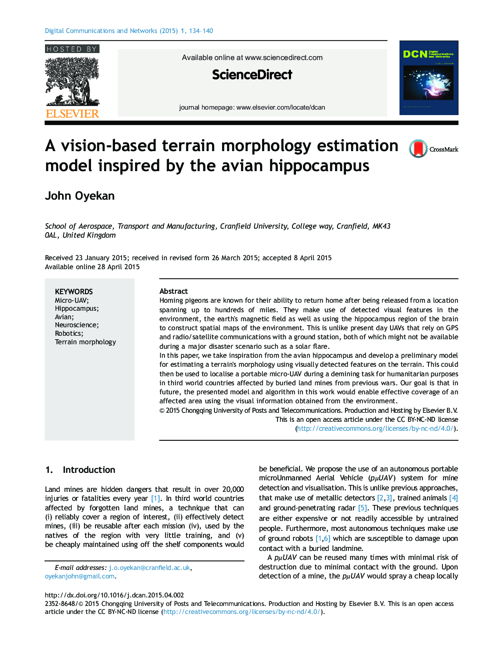 A vision-based terrain morphology estimation model inspired by the avian hippocampus