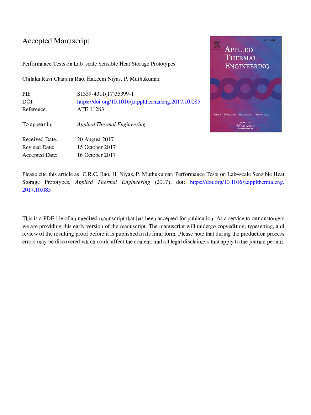 Performance tests on lab-scale sensible heat storage prototypes