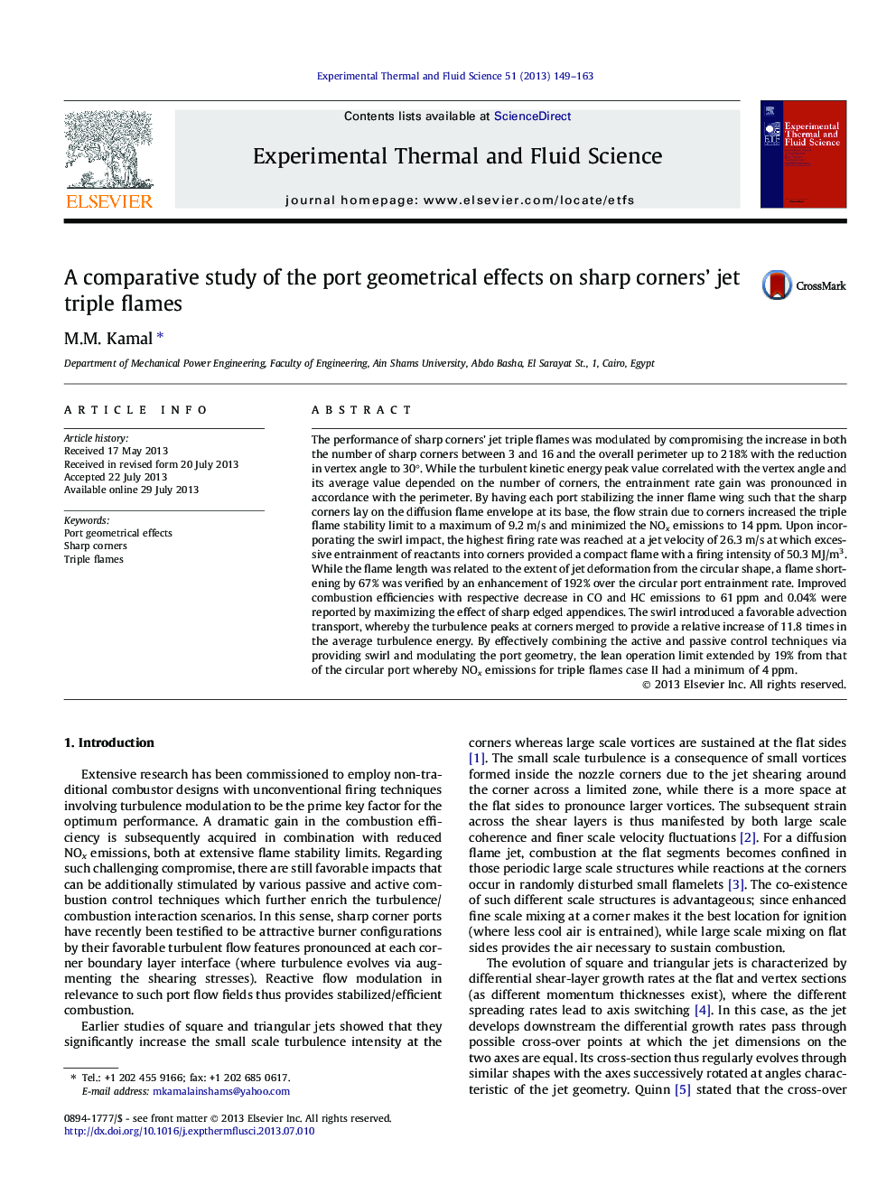 A comparative study of the port geometrical effects on sharp corners' jet triple flames