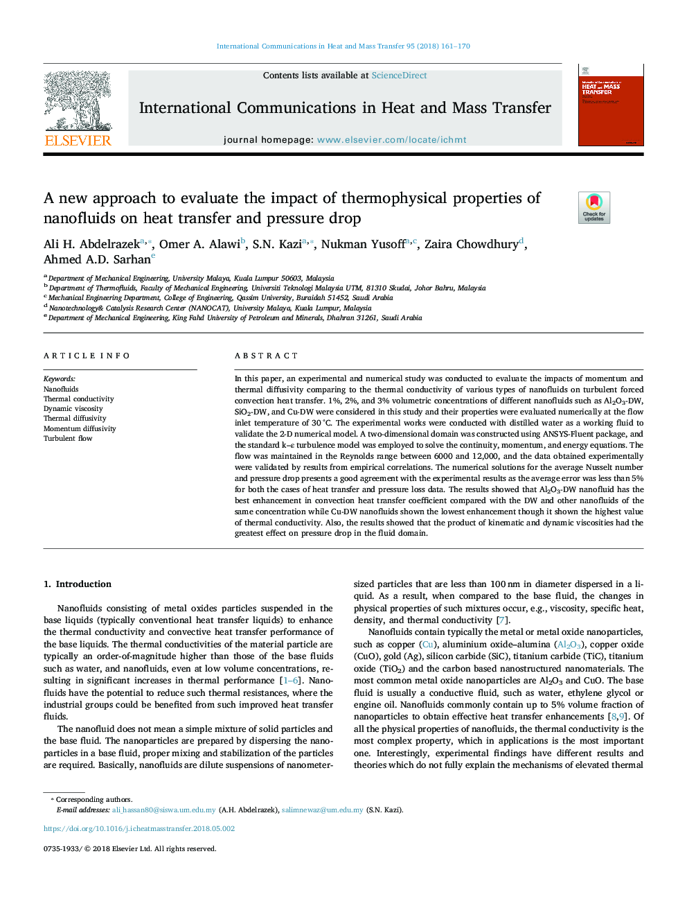 A new approach to evaluate the impact of thermophysical properties of nanofluids on heat transfer and pressure drop