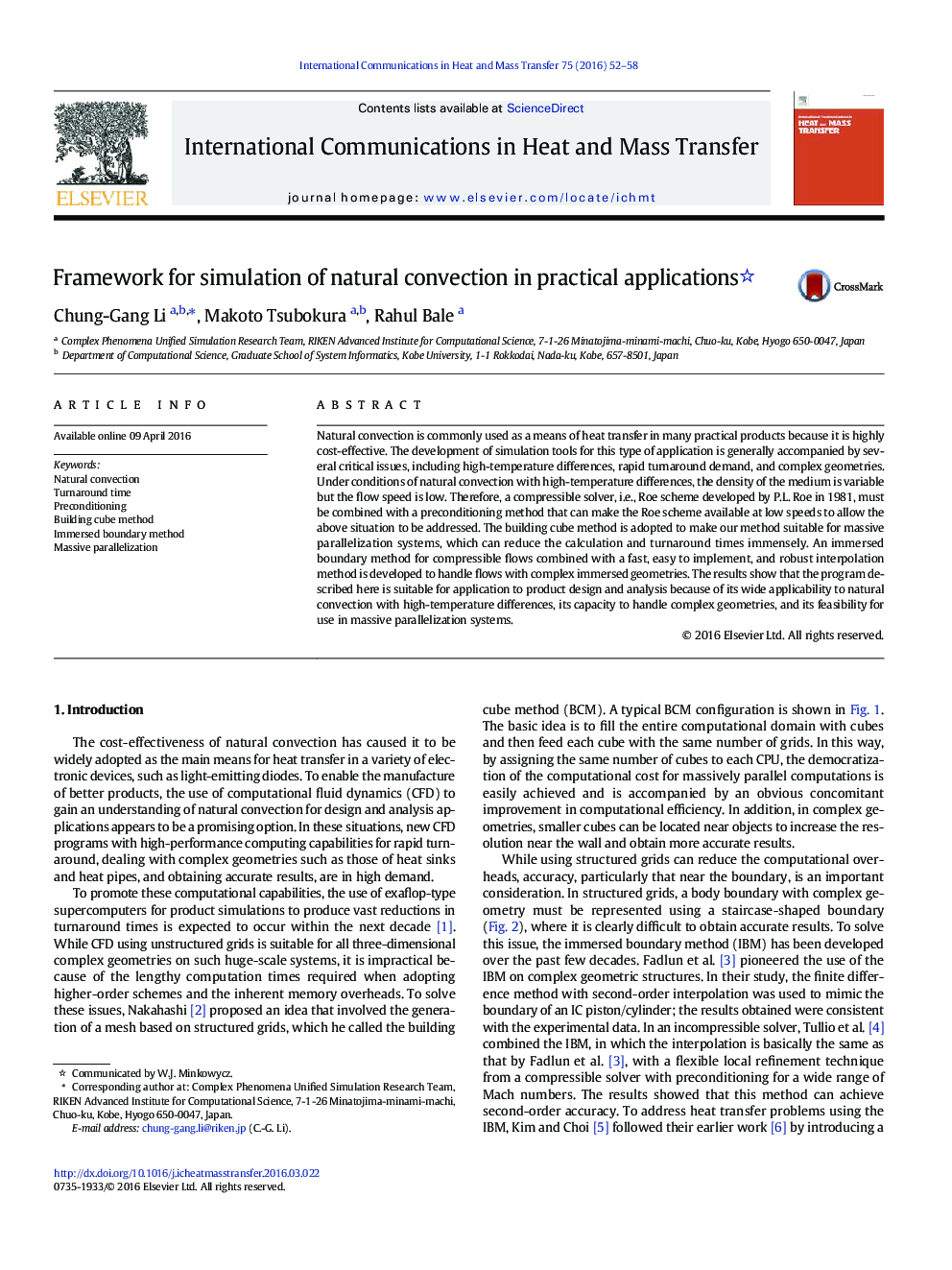 Framework for simulation of natural convection in practical applications