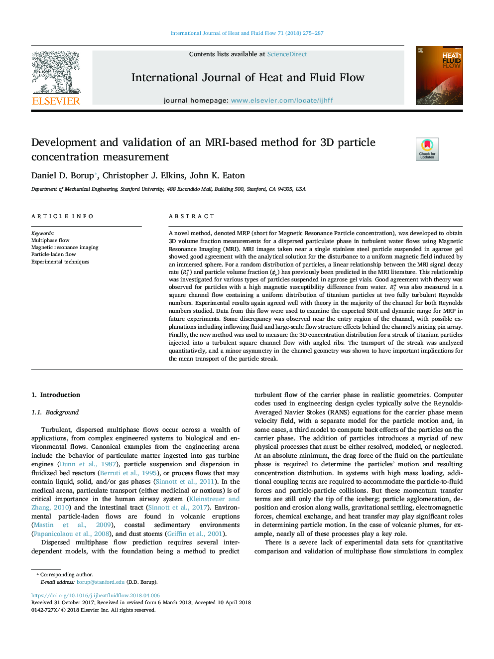 Development and validation of an MRI-based method for 3D particle concentration measurement