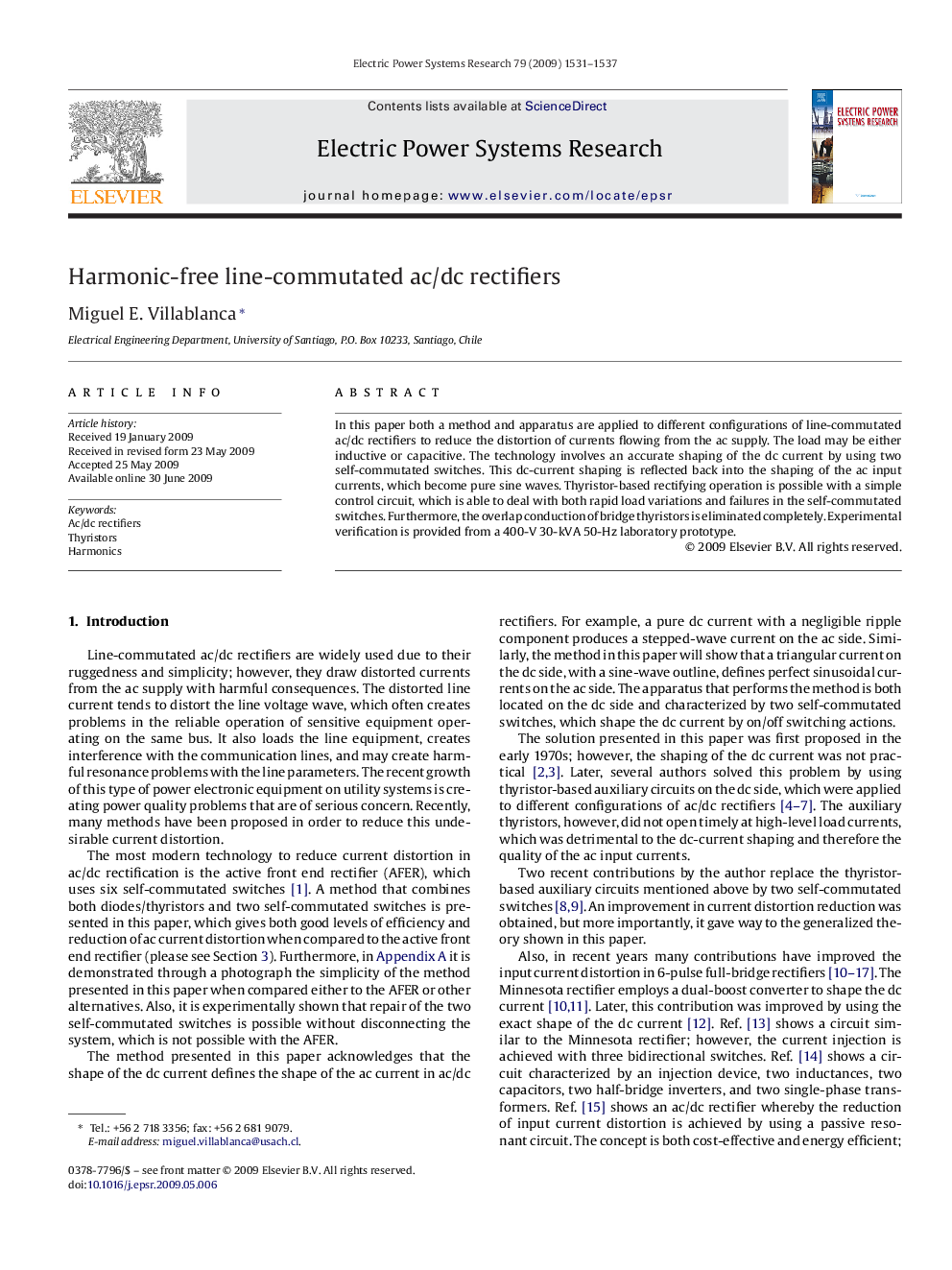 Harmonic-free line-commutated ac/dc rectifiers