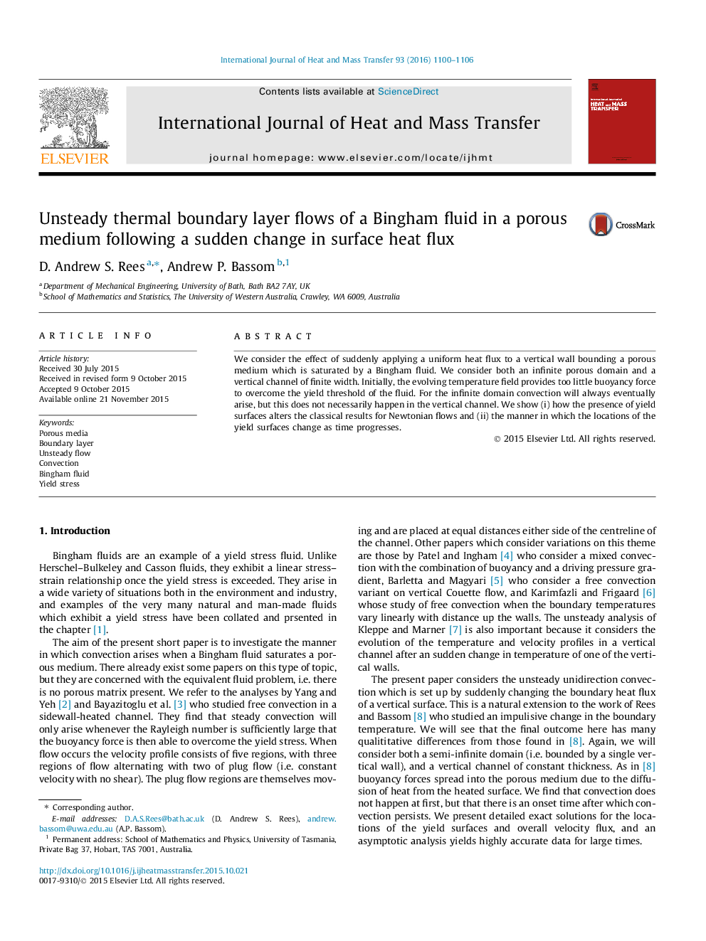 Unsteady thermal boundary layer flows of a Bingham fluid in a porous medium following a sudden change in surface heat flux