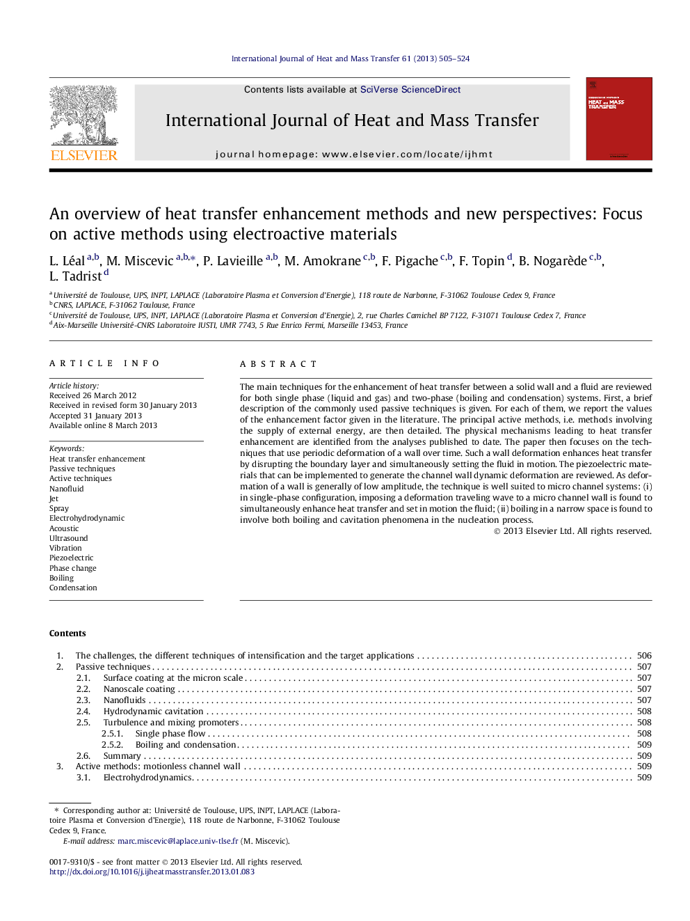 An overview of heat transfer enhancement methods and new perspectives: Focus on active methods using electroactive materials