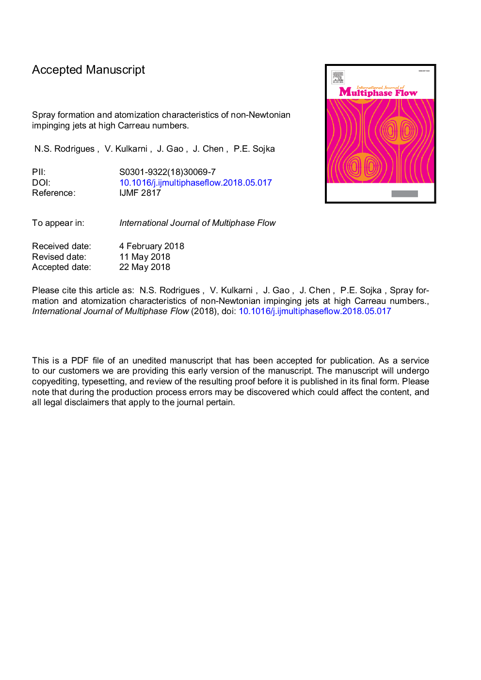 Spray formation and atomization characteristics of non-Newtonian impinging jets at high Carreau numbers