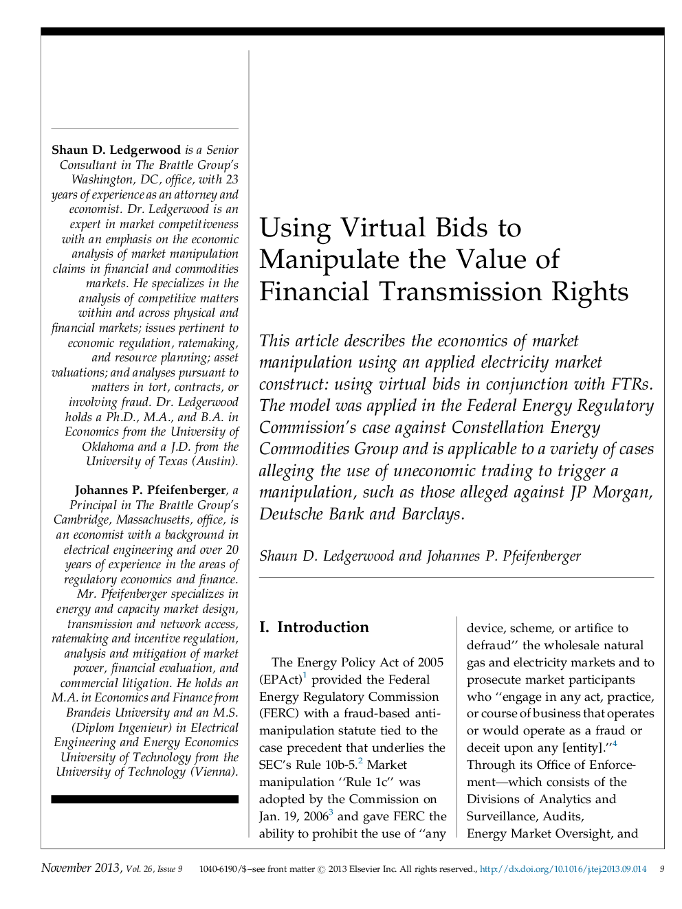 Using Virtual Bids to Manipulate the Value of Financial Transmission Rights