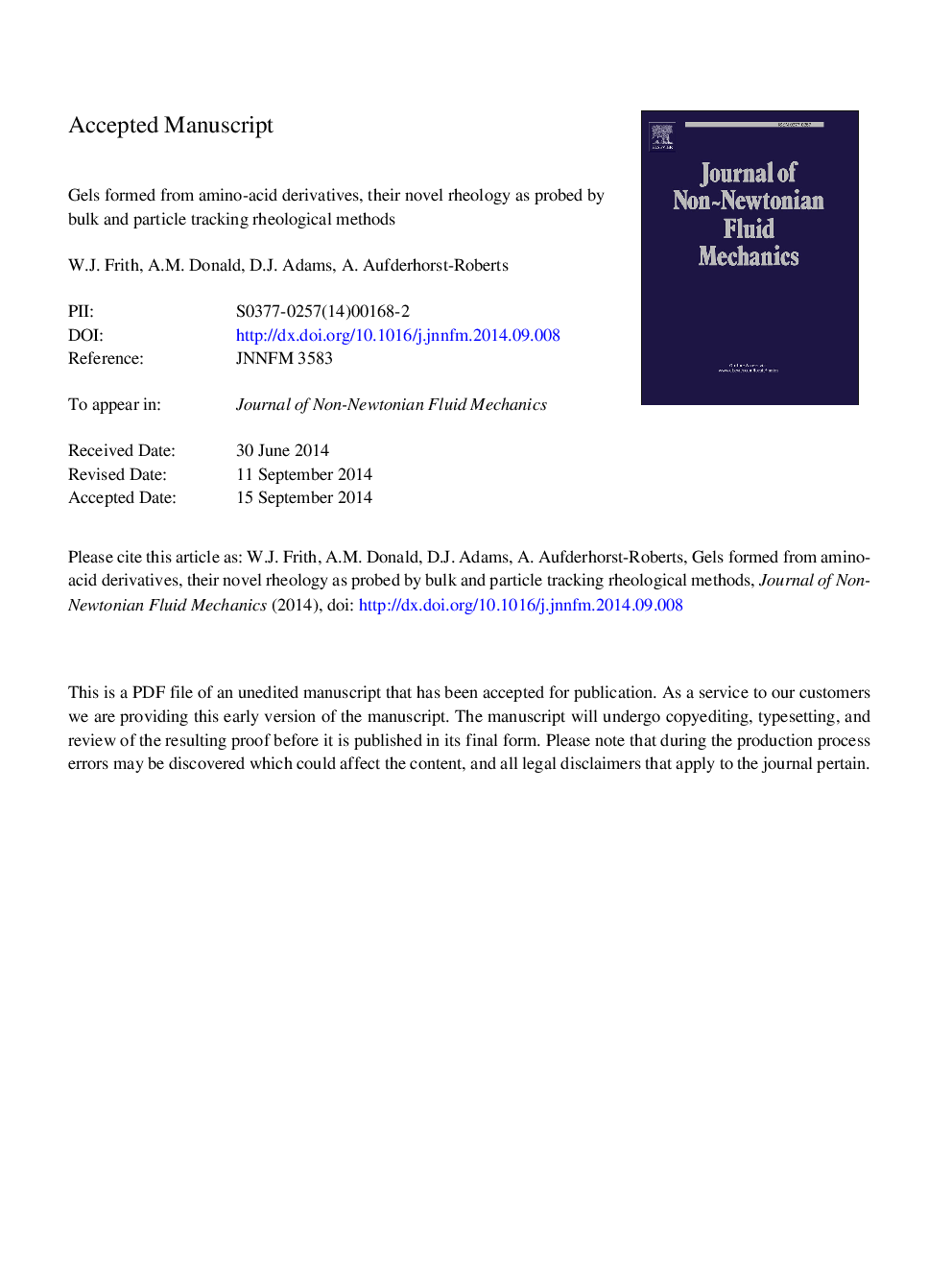 Gels formed from amino-acid derivatives, their novel rheology as probed by bulk and particle tracking rheological methods