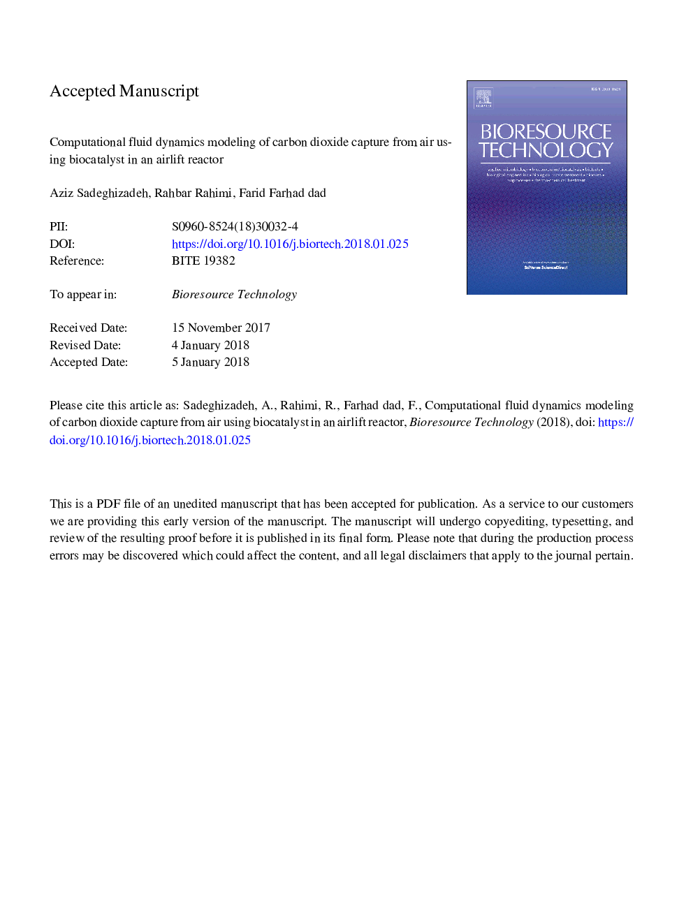 Computational fluid dynamics modeling of carbon dioxide capture from air using biocatalyst in an airlift reactor