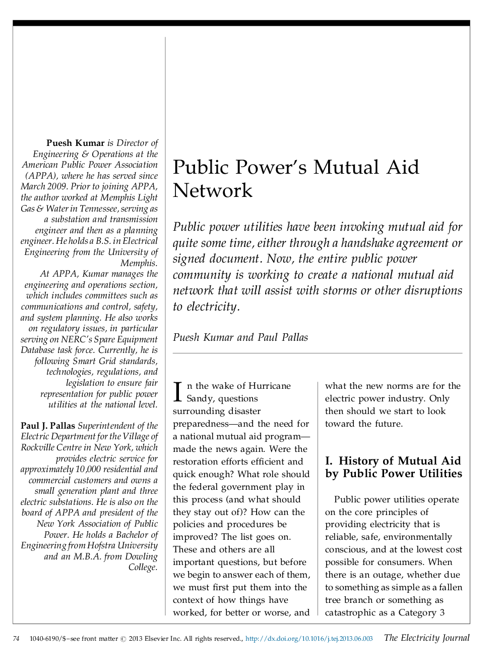 Public Power's Mutual Aid Network