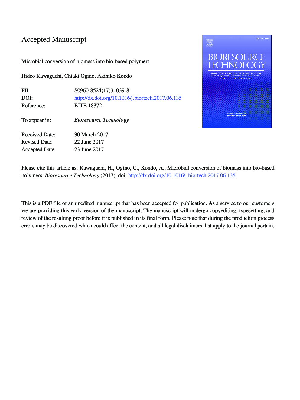 Microbial conversion of biomass into bio-based polymers