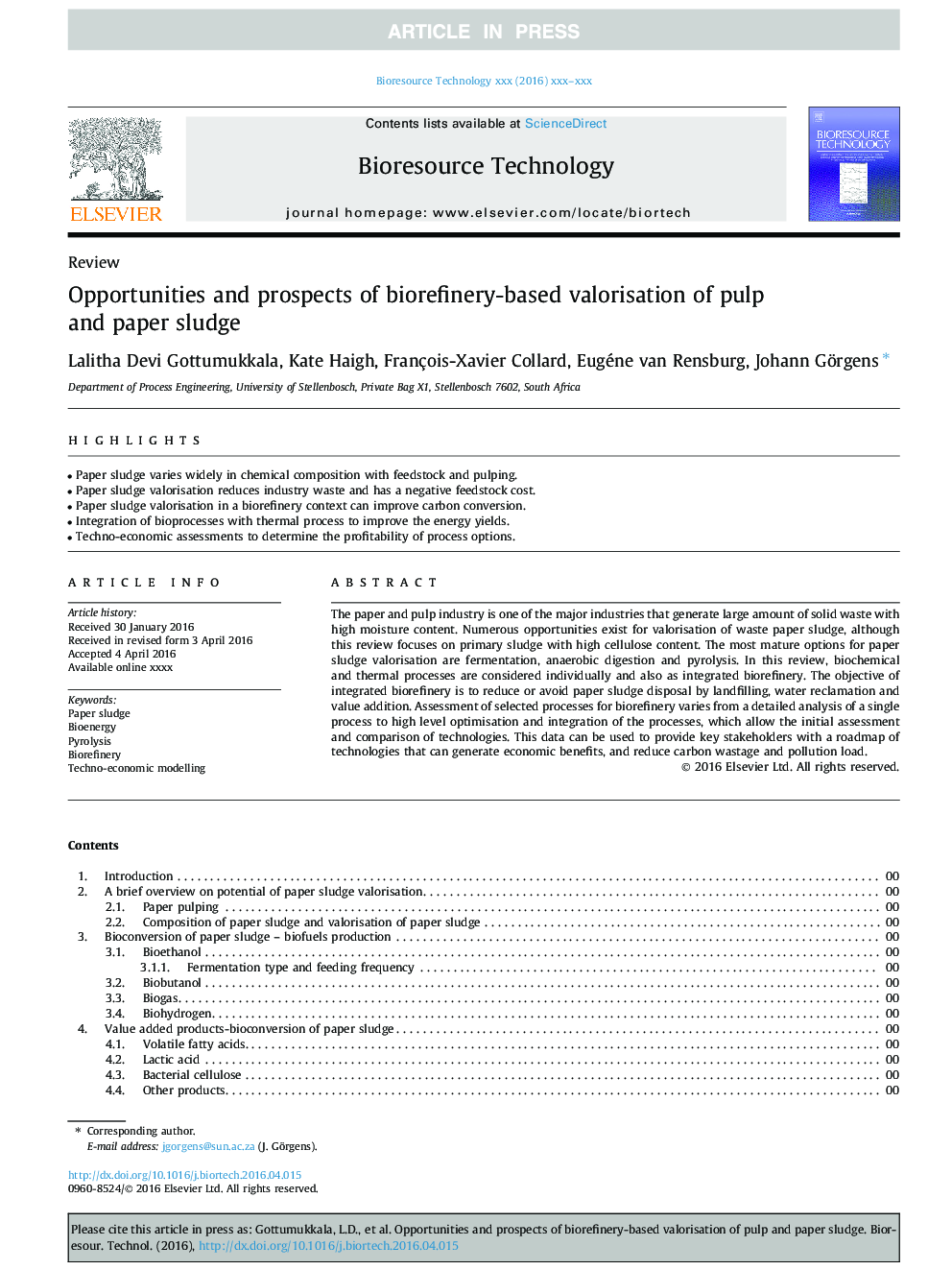 Opportunities and prospects of biorefinery-based valorisation of pulp and paper sludge