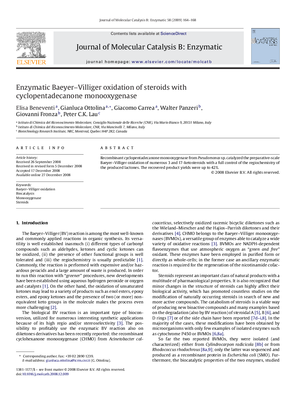 Enzymatic Baeyer–Villiger oxidation of steroids with cyclopentadecanone monooxygenase