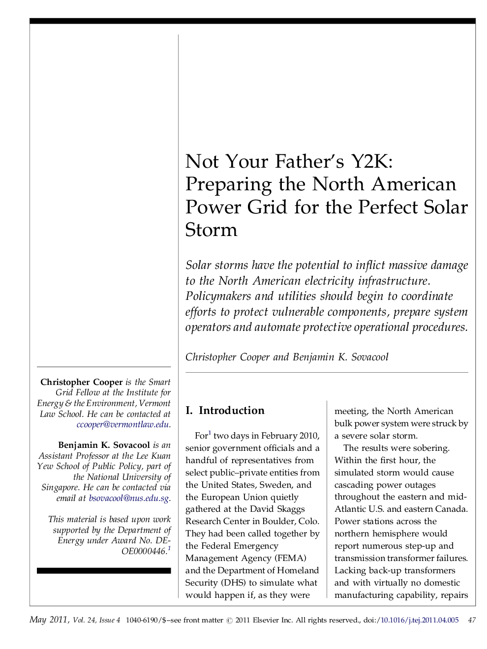 Not Your Father's Y2K: Preparing the North American Power Grid for the Perfect Solar Storm