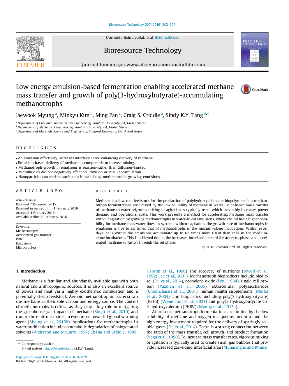 Low energy emulsion-based fermentation enabling accelerated methane mass transfer and growth of poly(3-hydroxybutyrate)-accumulating methanotrophs