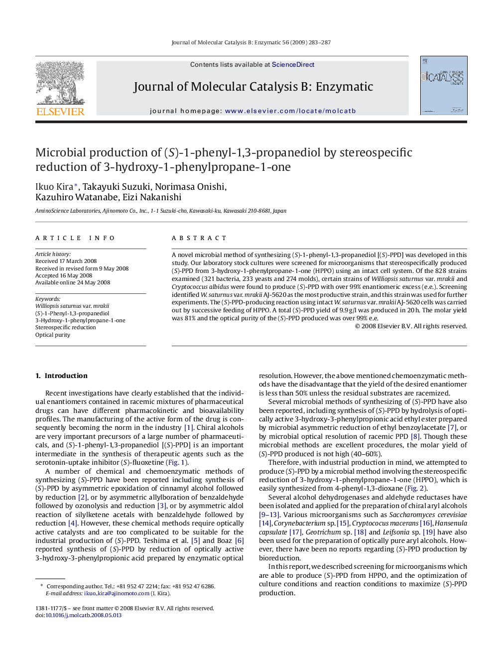 Microbial production of (S)-1-phenyl-1,3-propanediol by stereospecific reduction of 3-hydroxy-1-phenylpropane-1-one