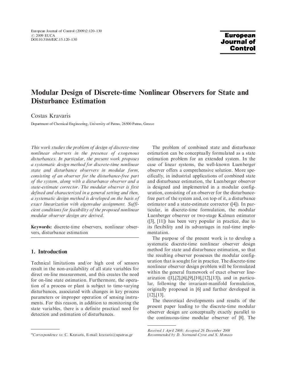 Modular Design of Discrete-time Nonlinear Observers for State and Disturbance Estimation