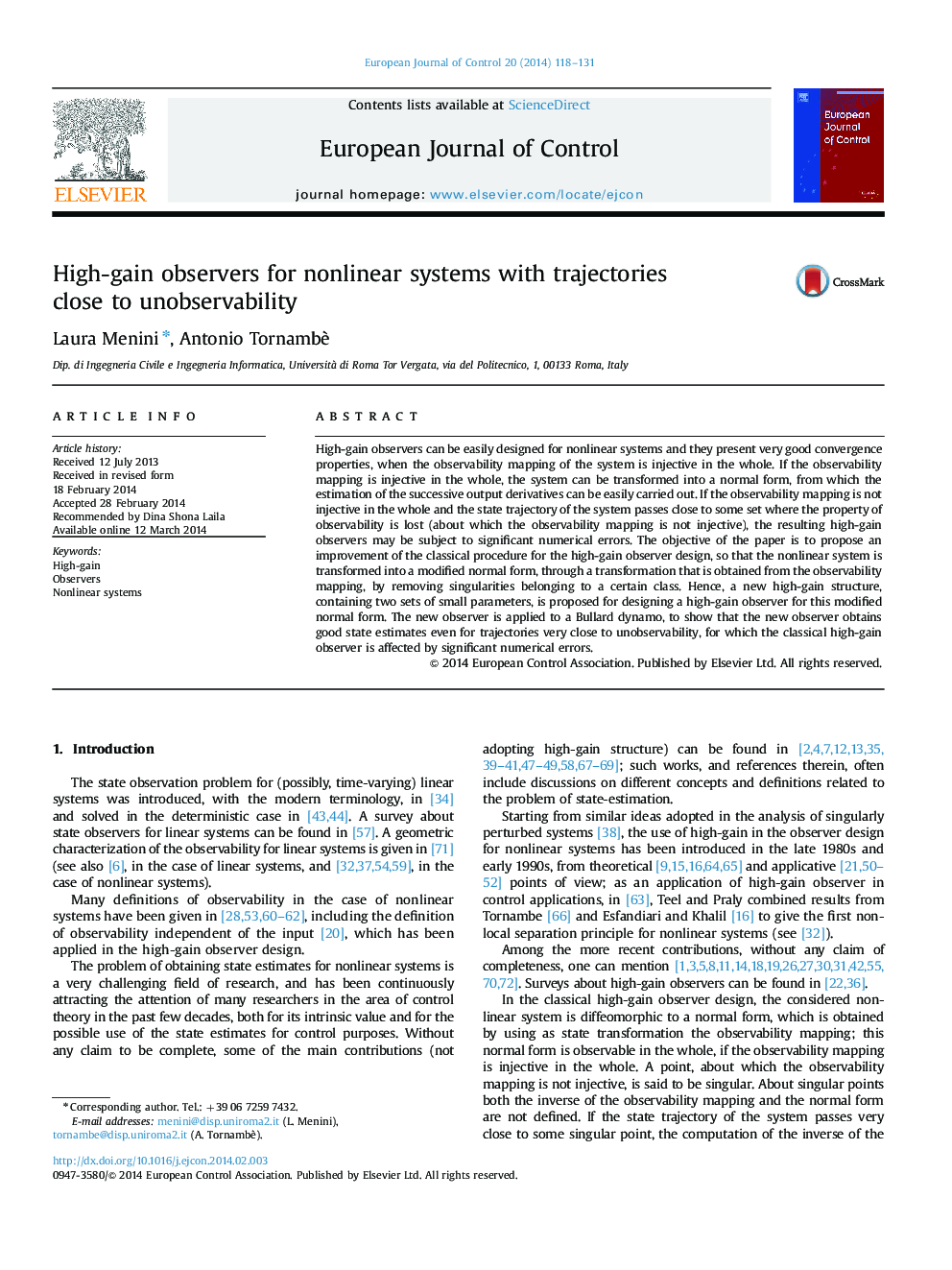 High-gain observers for nonlinear systems with trajectories close to unobservability