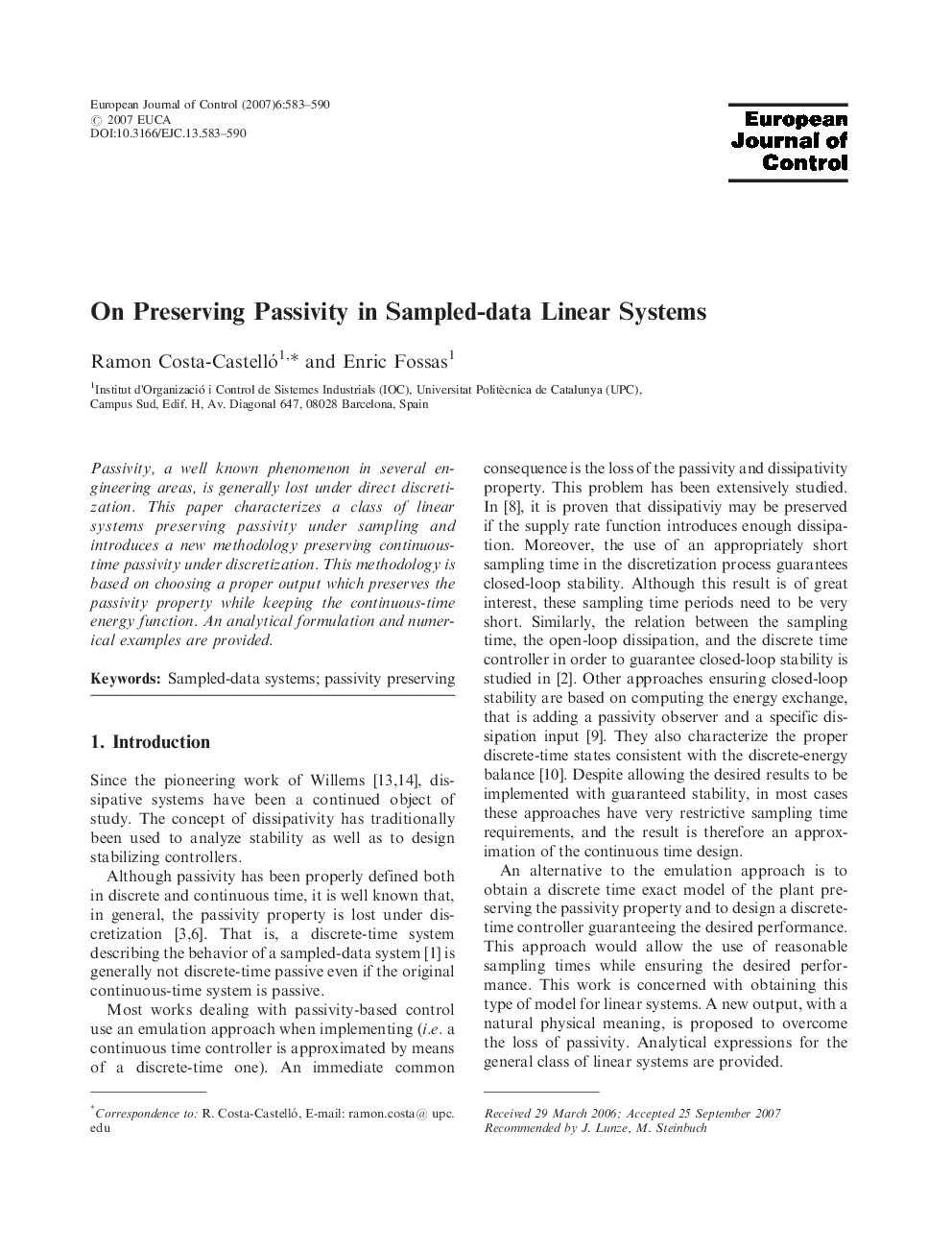 On Preserving Passivity in Sampled-data Linear Systems