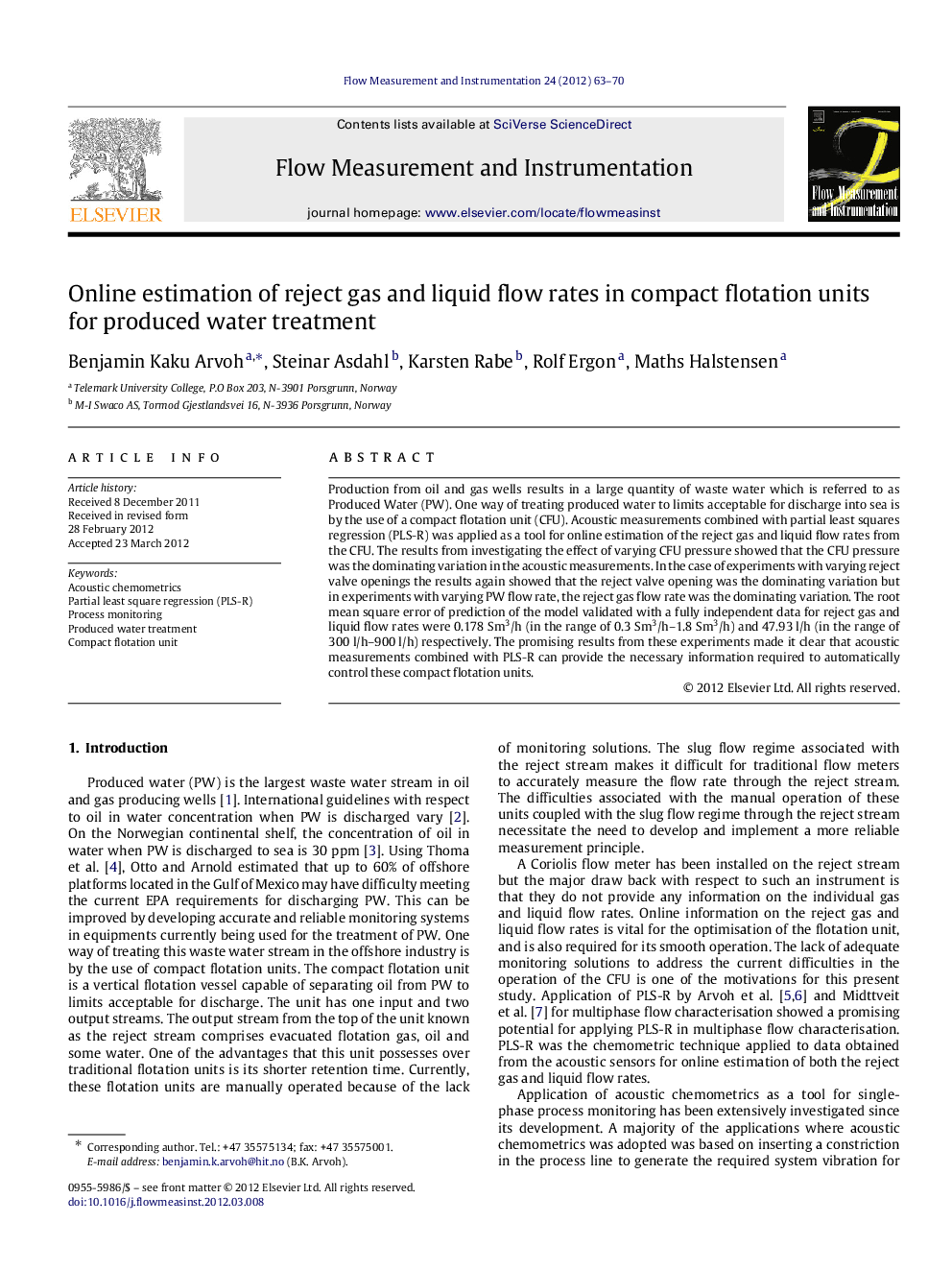 Online estimation of reject gas and liquid flow rates in compact flotation units for produced water treatment