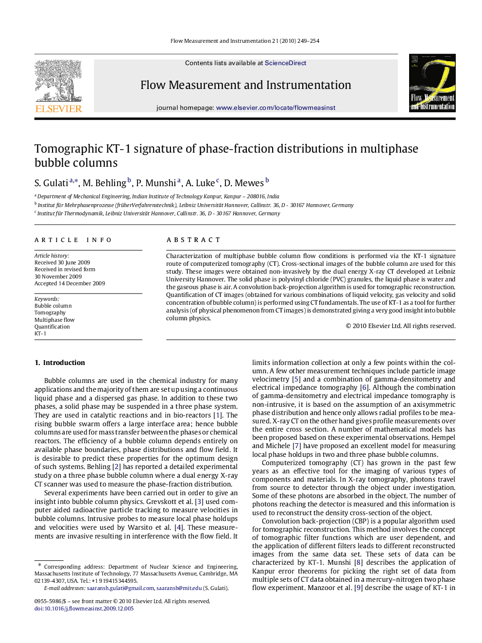 Tomographic KT-1 signature of phase-fraction distributions in multiphase bubble columns