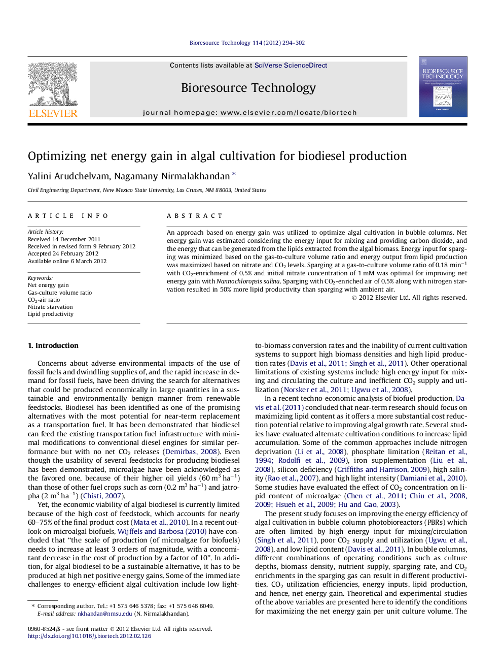 Optimizing net energy gain in algal cultivation for biodiesel production