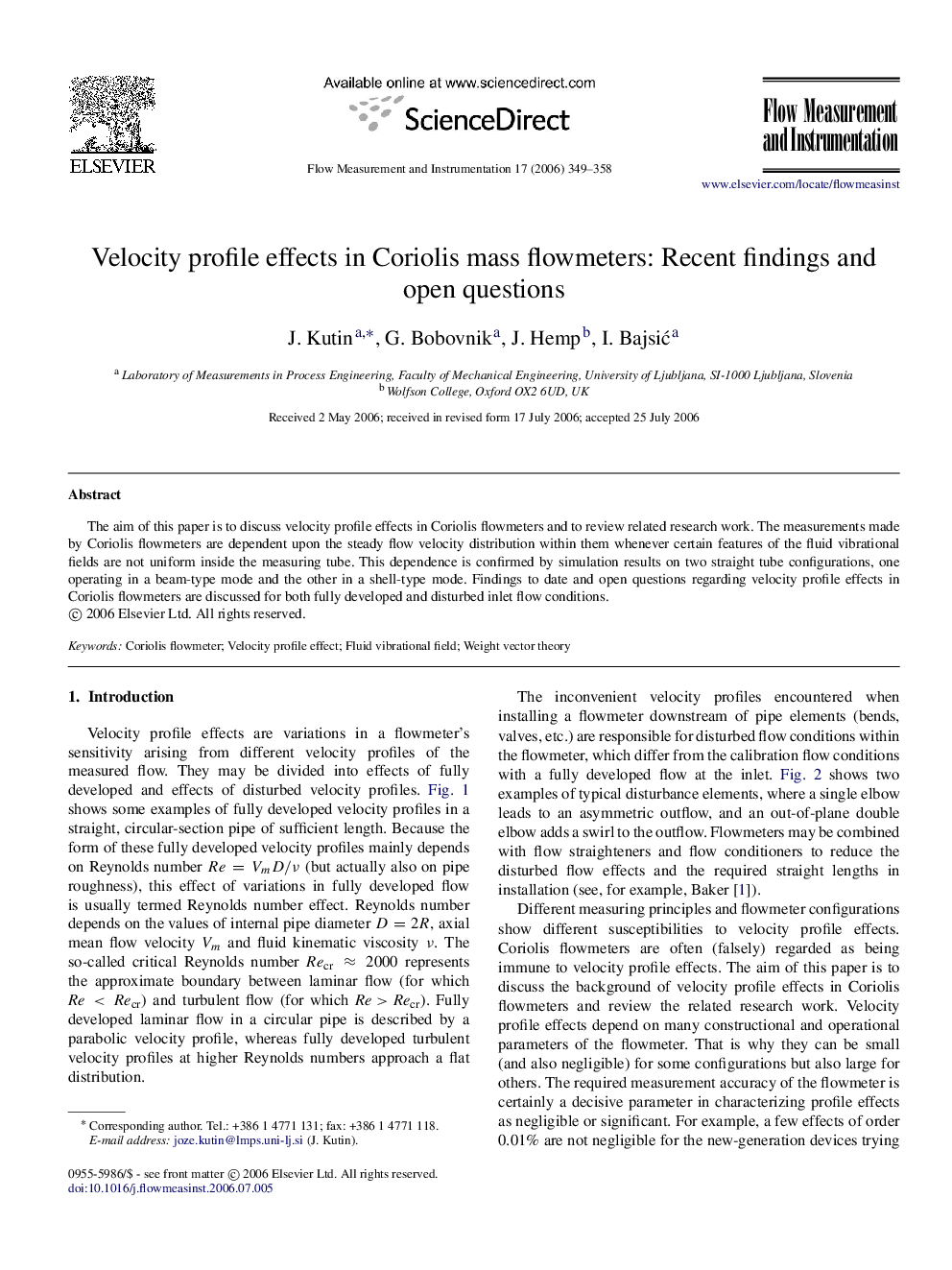 Velocity profile effects in Coriolis mass flowmeters: Recent findings and open questions