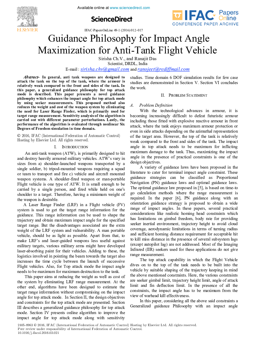 Guidance Philosophy for Impact Angle Maximization for Anti-Tank Flight Vehicle