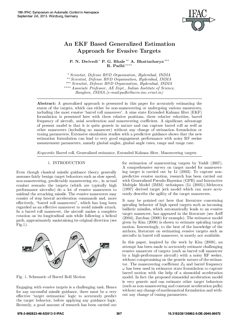 An EKF Based Generalized Estimation Approach for Evasive Targets