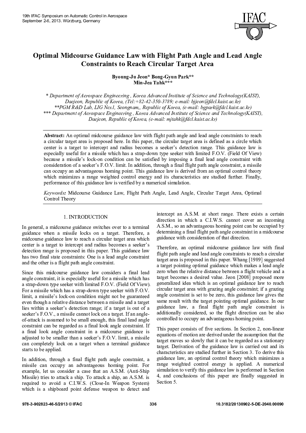 Optimal Midcourse Guidance Law with Flight Path Angle and Lead Angle Constraints to Reach Circular Target Area