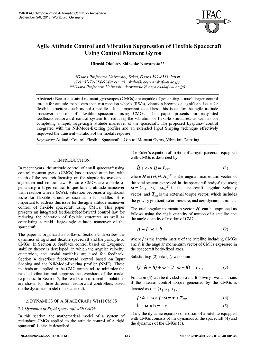 Agile Attitude Control and Vibration Suppression of Flexible Spacecraft Using Control Moment Gyros