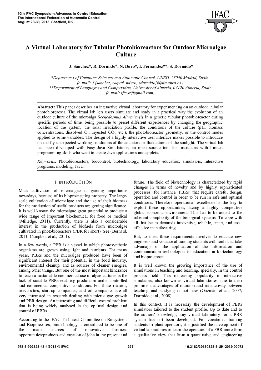 A Virtual Laboratory for Tubular Photobioreactors for Outdoor Microalgae Culture