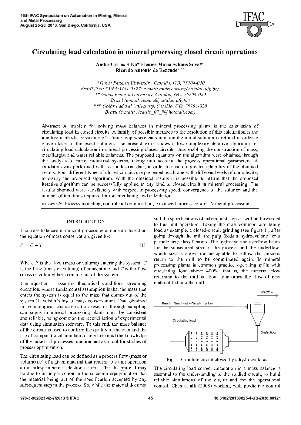 Circulating load calculation in mineral processing closed circuit operations
