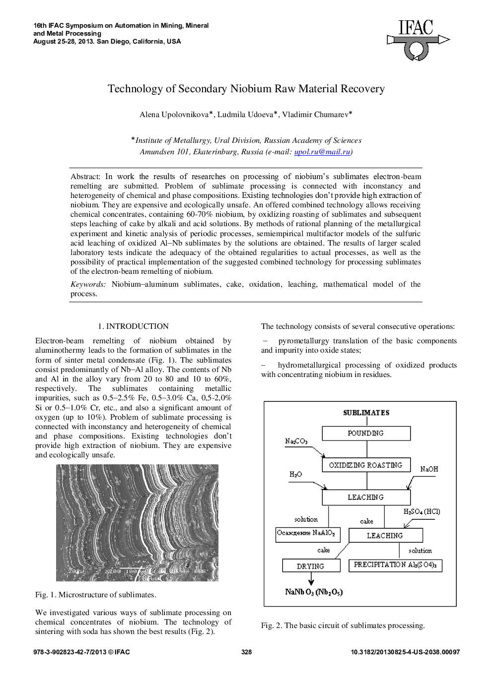 Technology of Secondary Niobium Raw Material Recovery