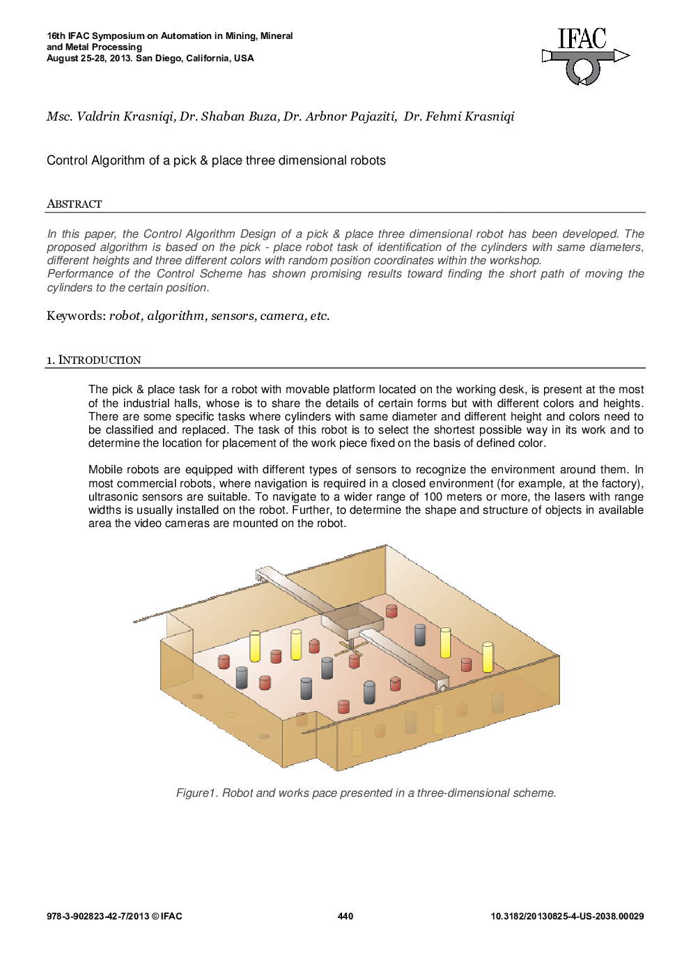 عکس صفحه اول مقاله: Control Algorithm of a pick & place three dimensional robots Control Algorithm of a pick & place three dimensional robots