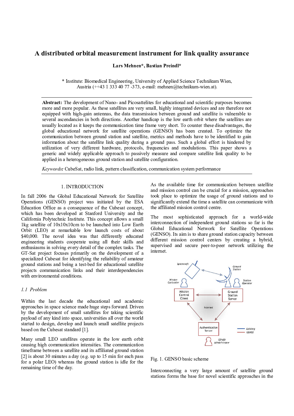A distributed orbital measurement instrument for link quality assurance