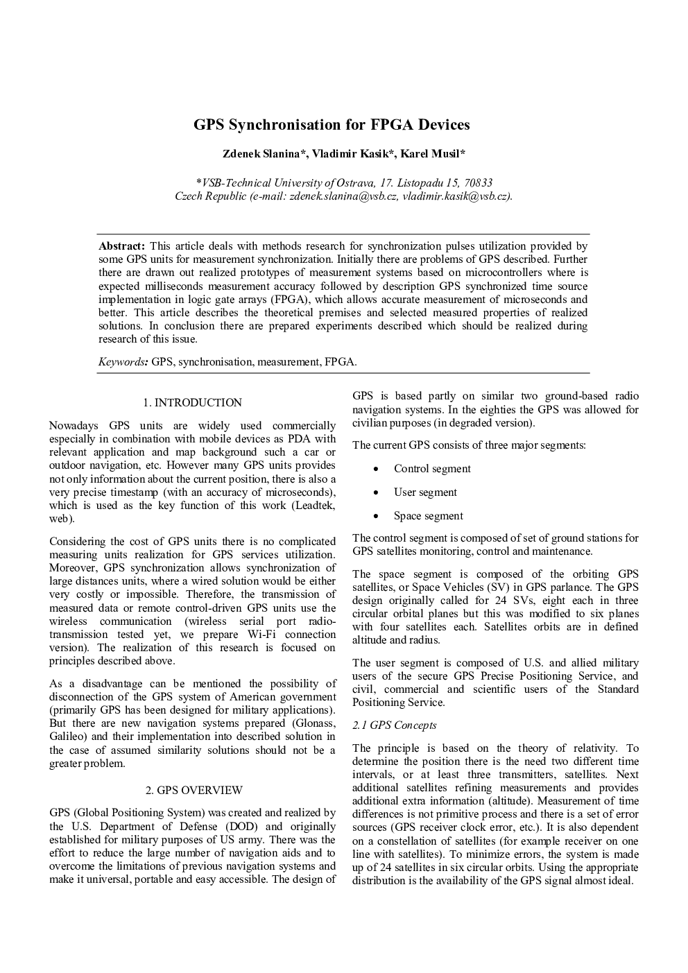 GPS Synchronisation for FPGA Devices
