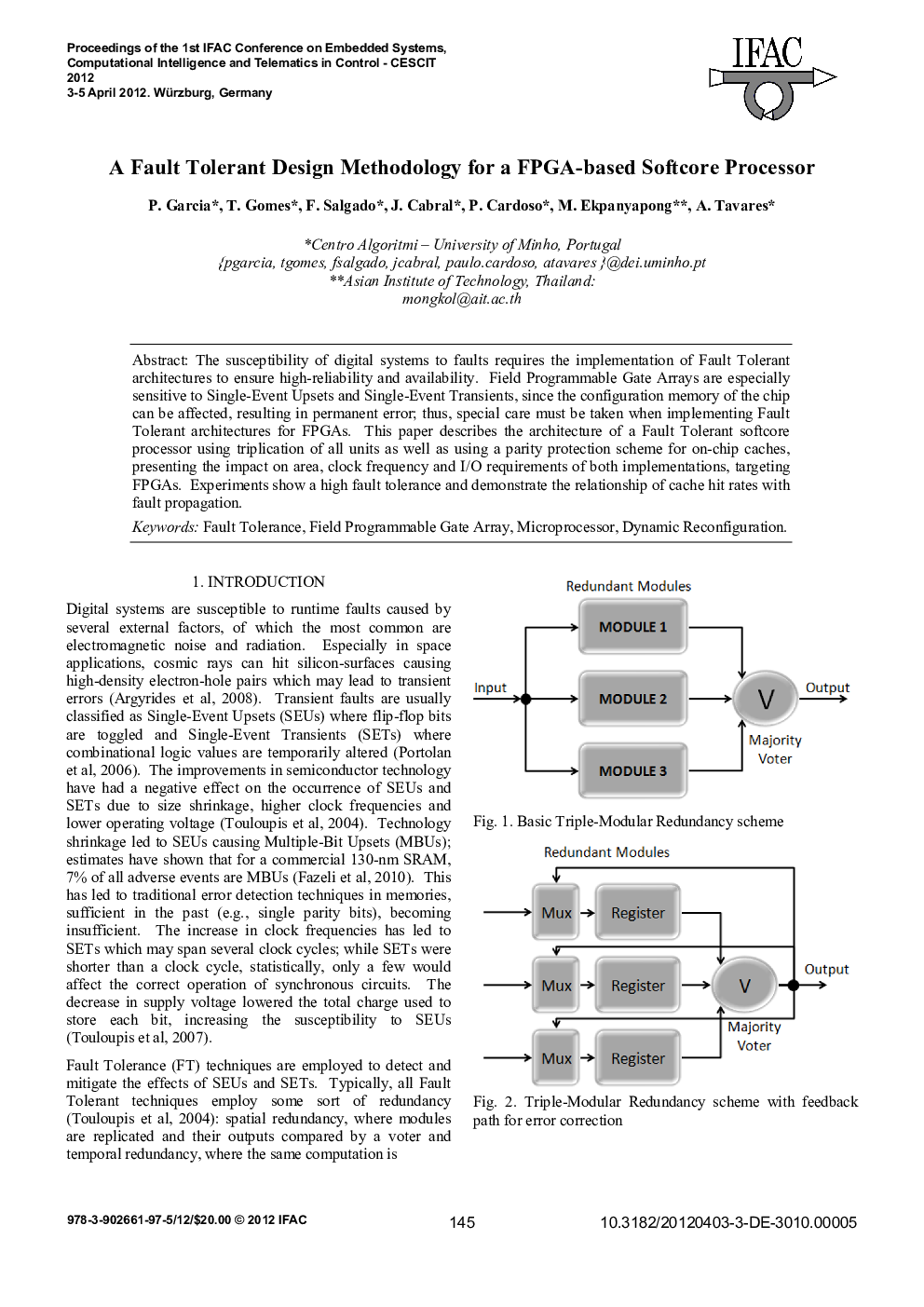 A Fault Tolerant Design Methodology for a FPGA-based Softcore Processor