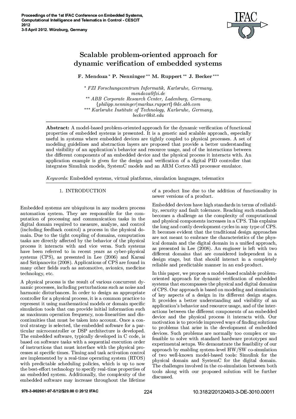 Scalable problem-oriented approach for dynamic verification of embedded systems