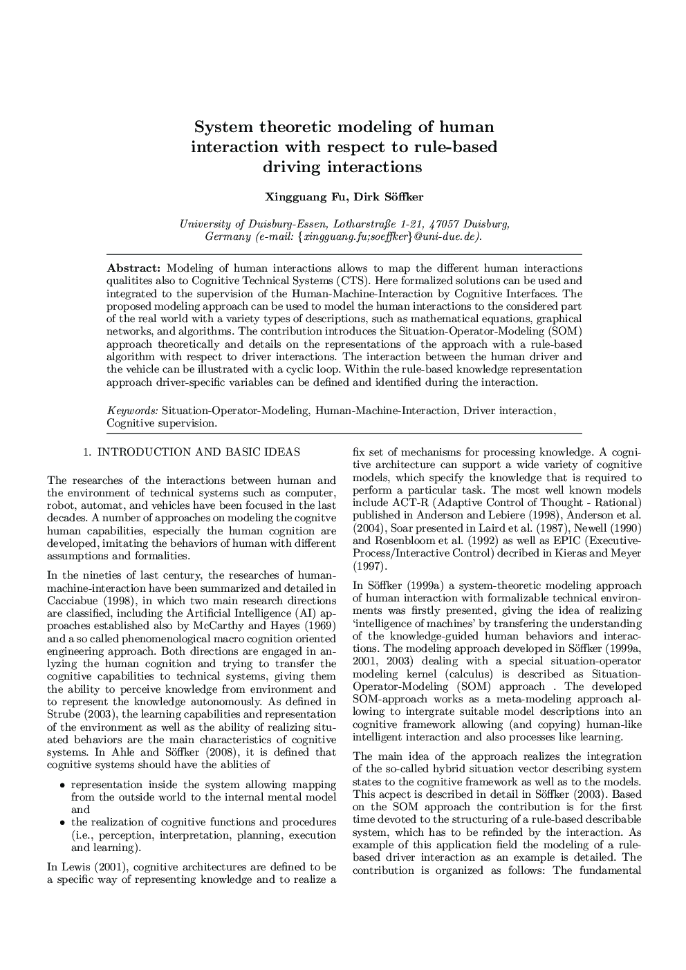 System theoretic modeling of human interaction with respect to rule-based driving interactions