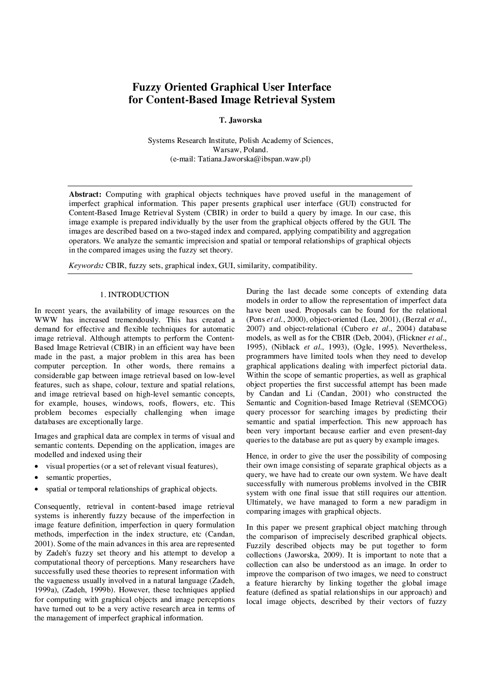Fuzzy Oriented Graphical User Interface for Content-Based Image Retrieval System