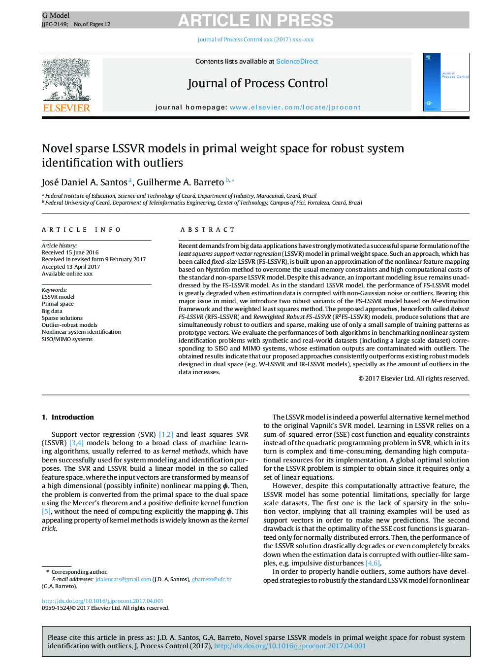 Novel sparse LSSVR models in primal weight space for robust system identification with outliers