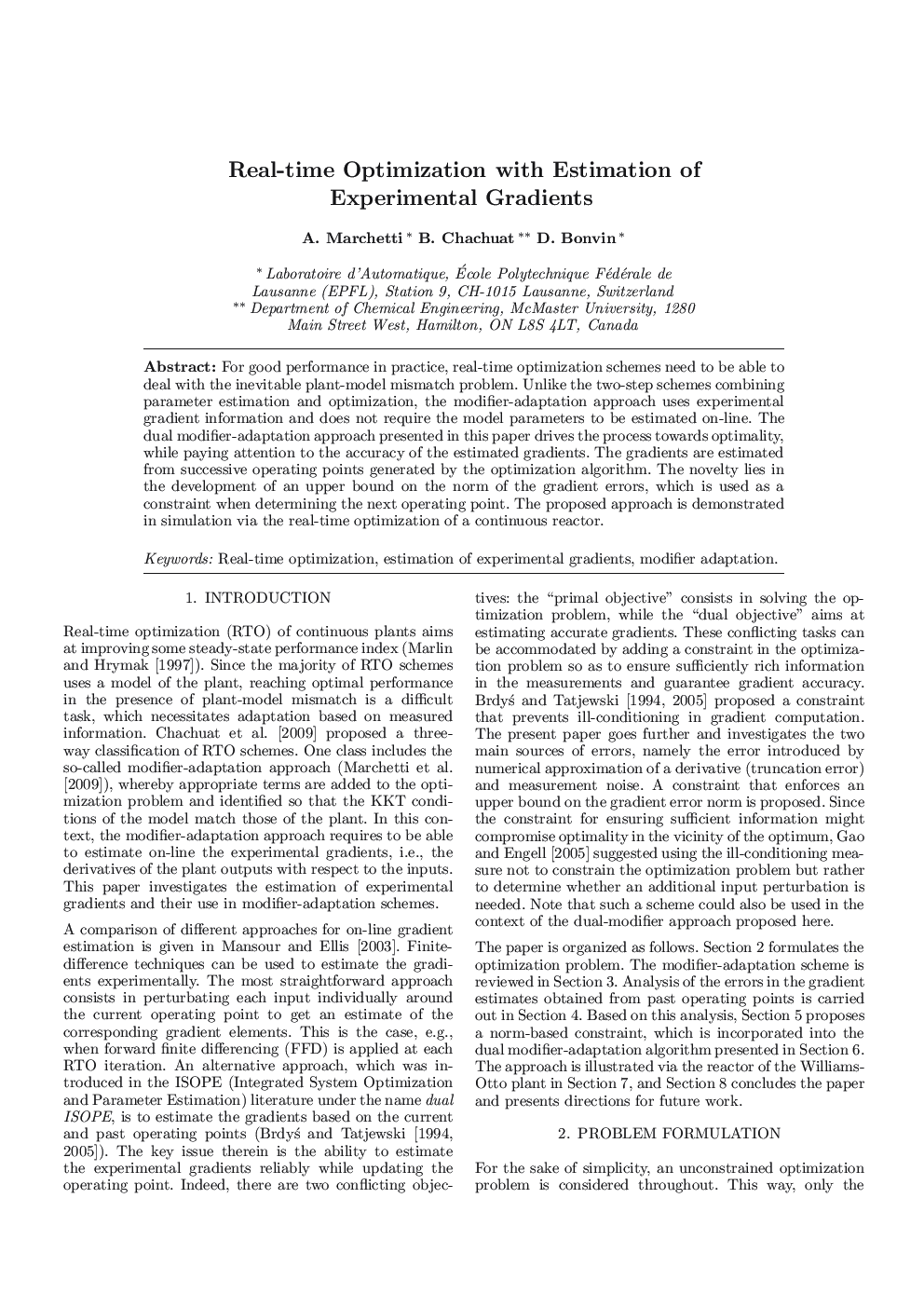 Real-time Optimization with Estimation of Experimental Gradients