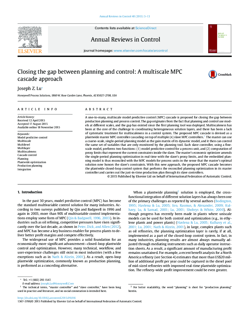 Closing the gap between planning and control: A multiscale MPC cascade approach