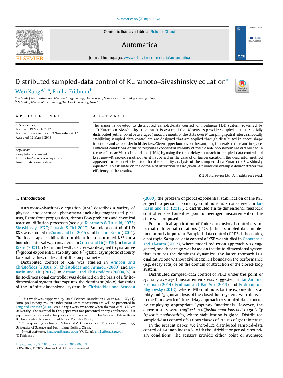 Distributed sampled-data control of Kuramoto-Sivashinsky equation