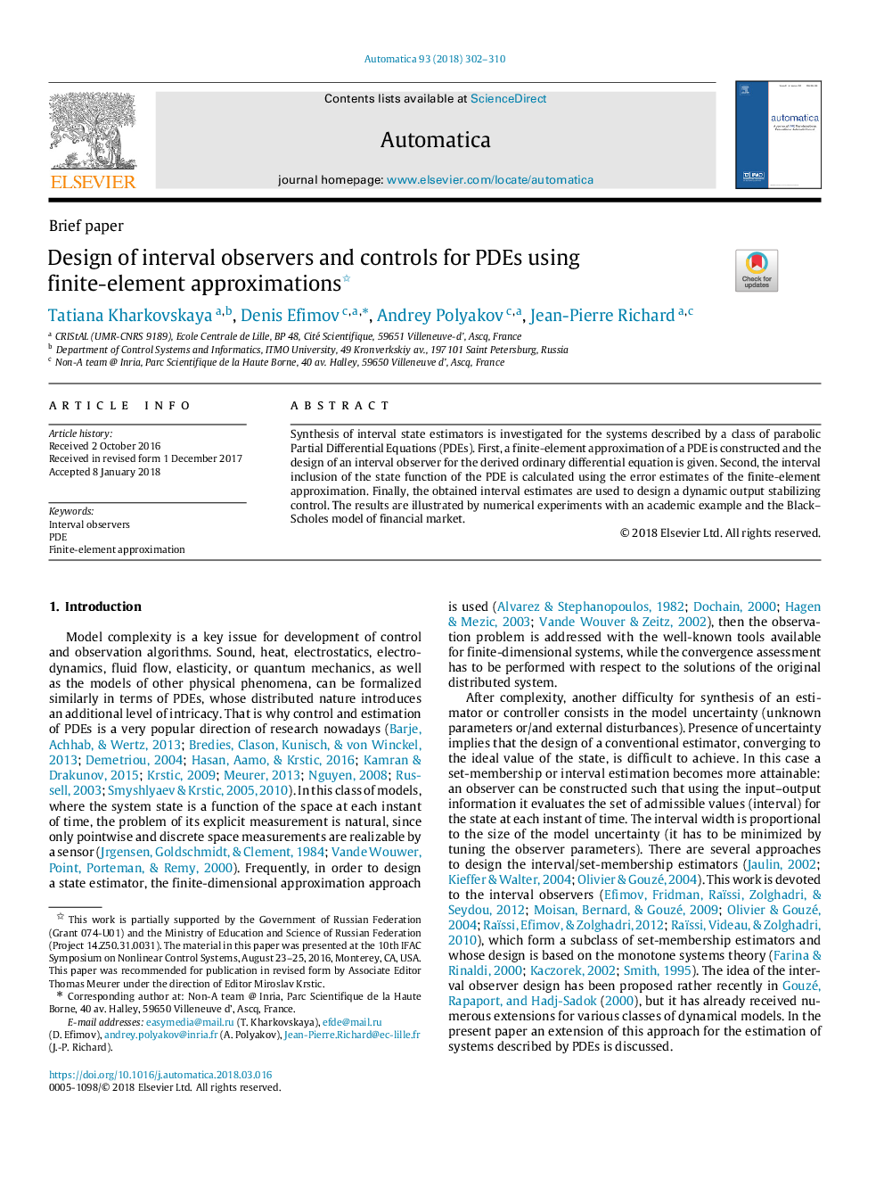 Design of interval observers and controls for PDEs using finite-element approximations