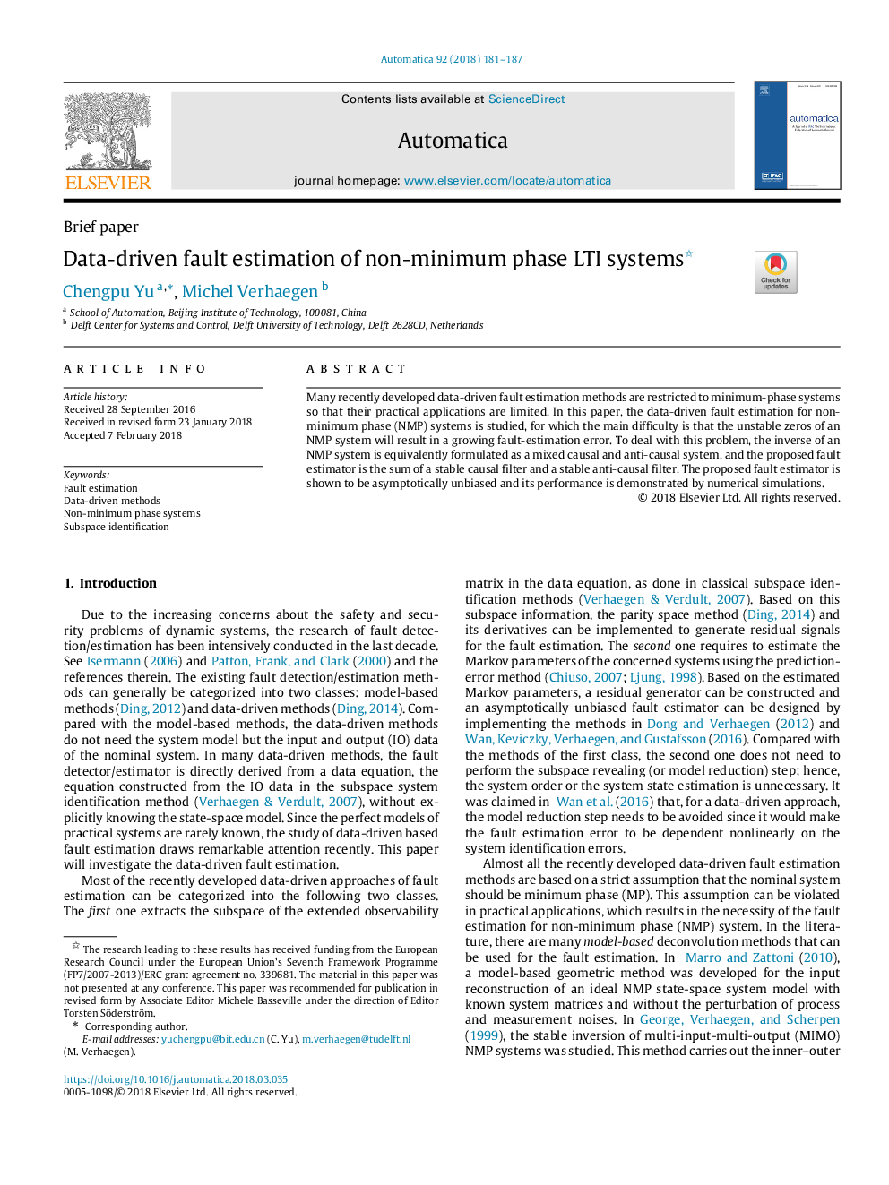 Data-driven fault estimation of non-minimum phase LTI systems