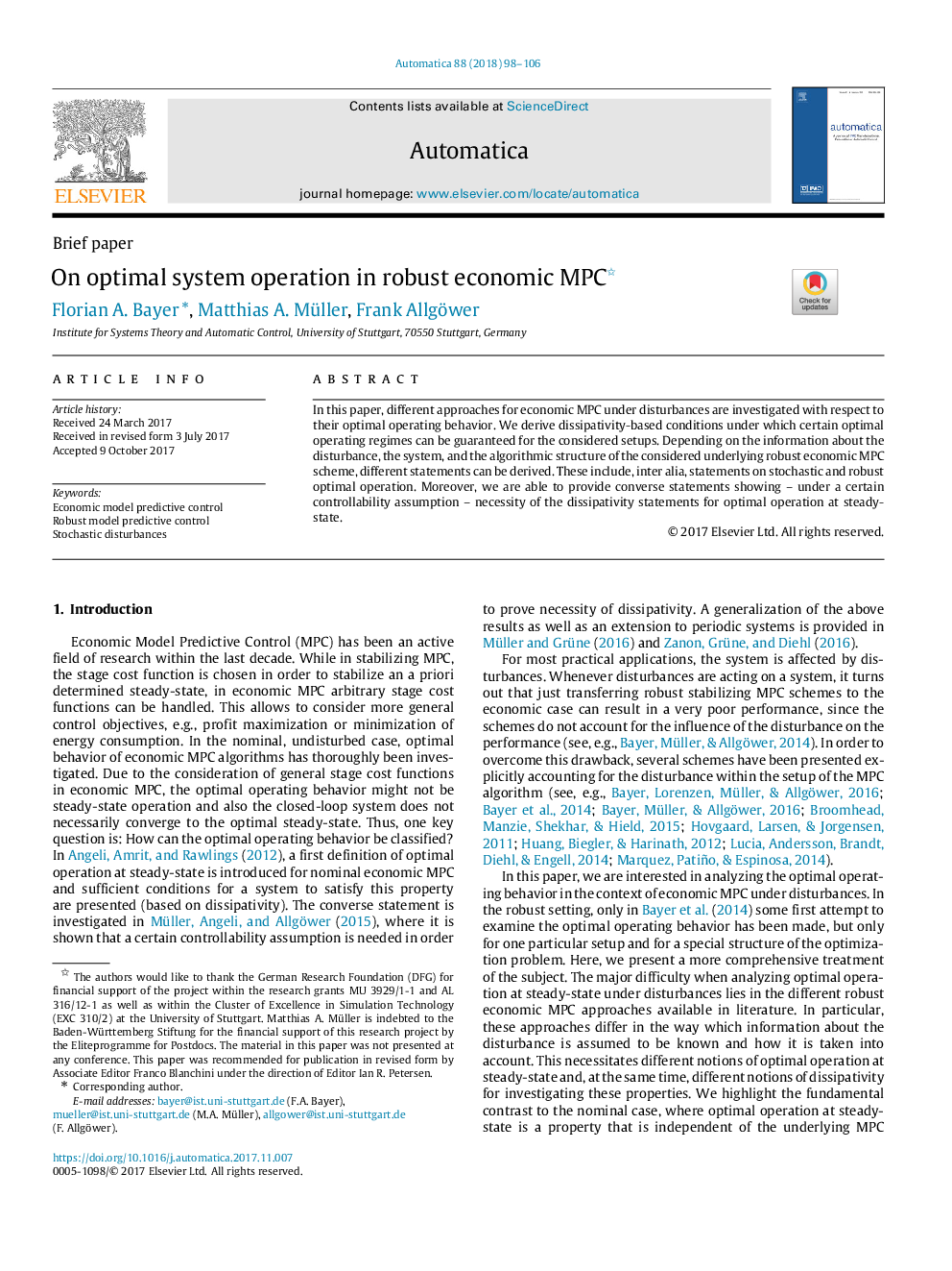 On optimal system operation in robust economic MPC